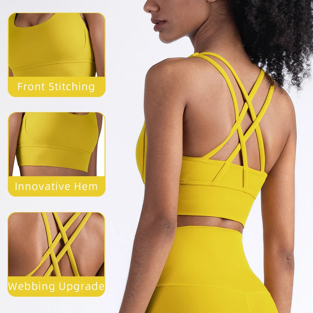 Summer Fashion Cross Back Wome - Sports Bra Racerback บทวิจารณ์และราคา