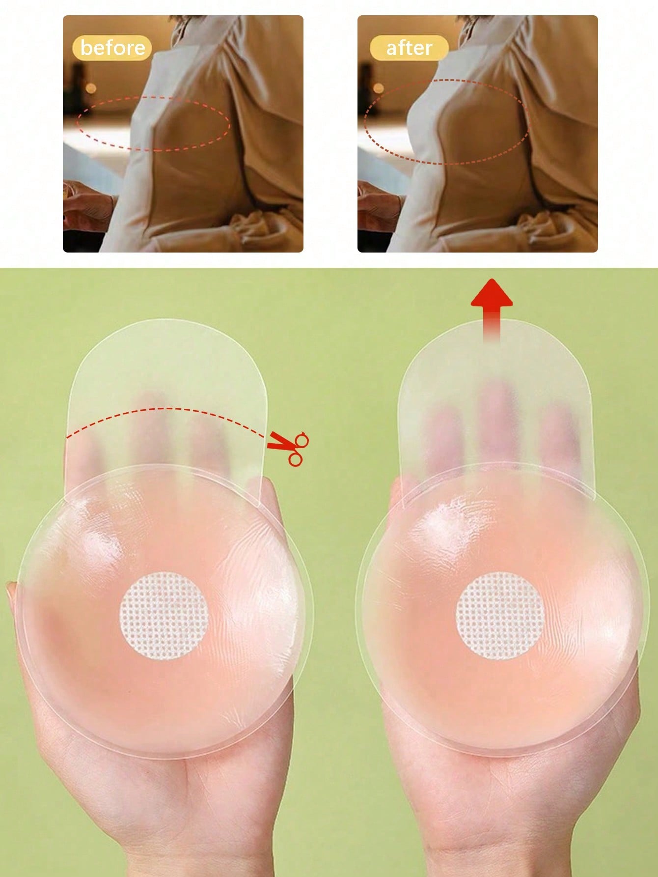 6.5cm Invisible Silicone Breas - Strapless Bra Adhesive บทวิจารณ์และราคา