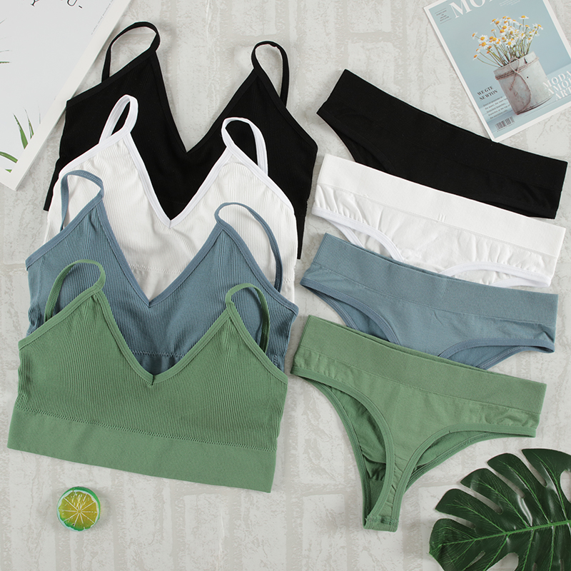CHRLEISURE Women Underwear Set - T Shirt Bra Seamless บทวิจารณ์และราคา