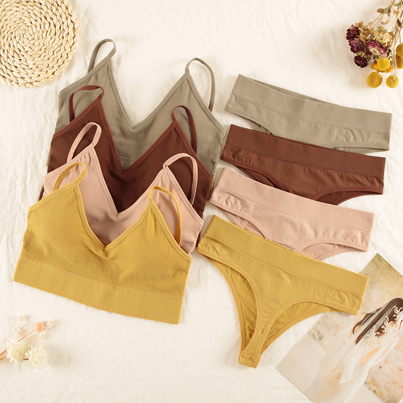 CHRLEISURE Women Underwear Set - T Shirt Bra Seamless บทวิจารณ์และราคา