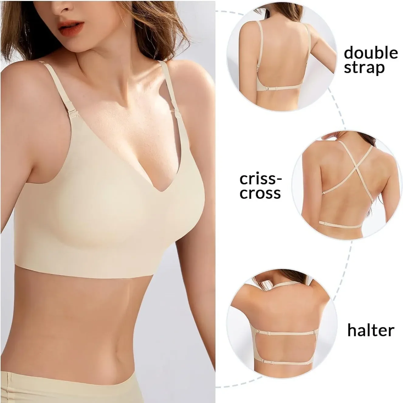 Top RatedSeamlLow Back Bra Sup - Convertible Bra Multiway บทวิจารณ์และราคา