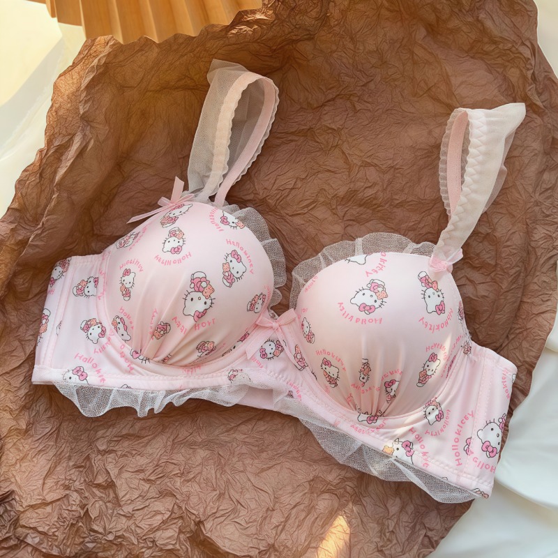 Sanrio Cute Japanese Bra Hello - Lace Bralette Set บทวิจารณ์และราคา