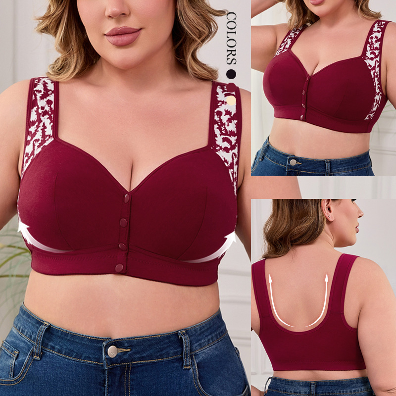 XL-7XL Plus Size Front Buckle  - Wirefree Bra Comfort บทวิจารณ์และราคา